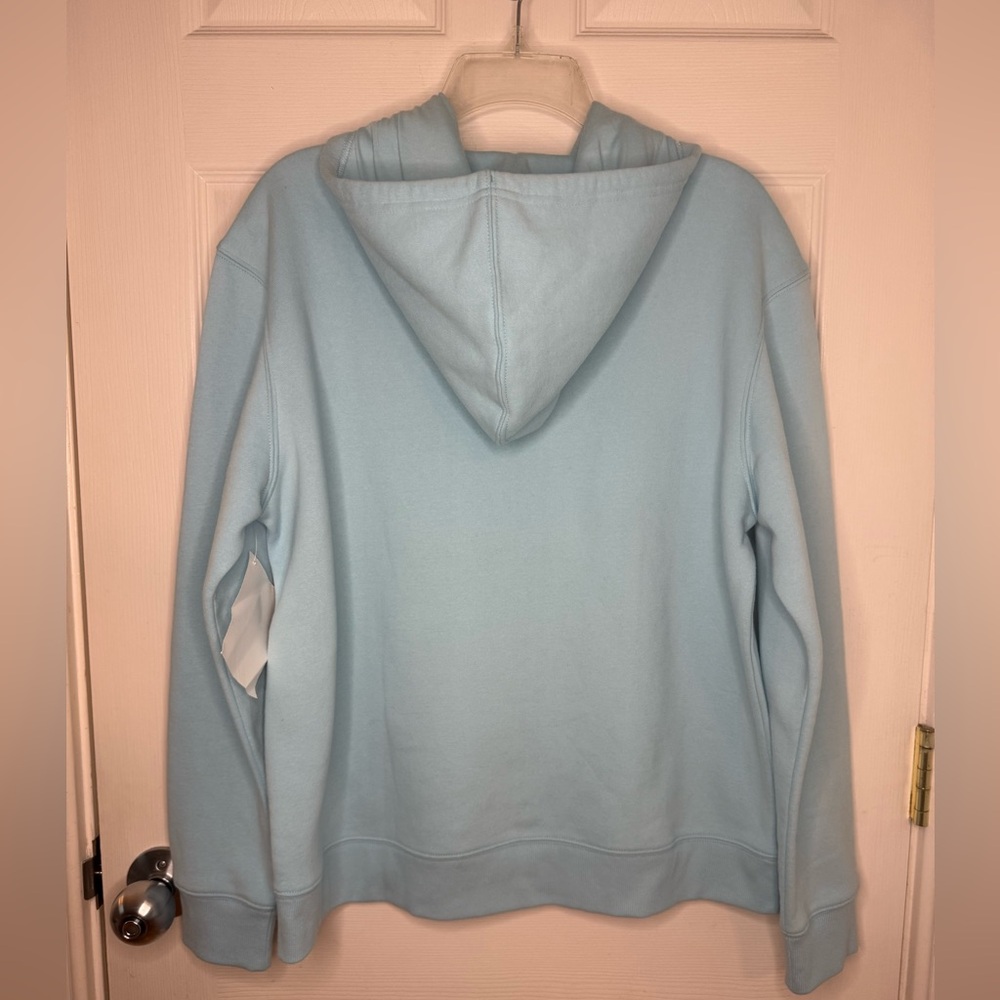 NWOT Life Is Good Fleece Hoodie Pullover Sunflower Light Blue Women’s Large - Picture 4 of 12